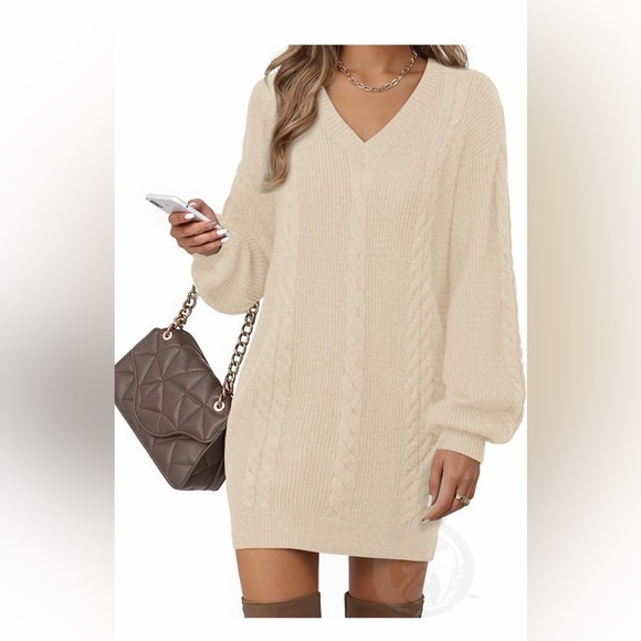 None Dresses & Skirts - 🆕Cable Knit Sweater Dress